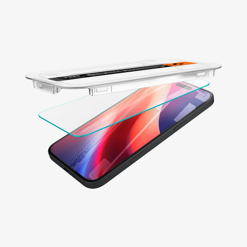 מגן מסך לסדרת אייפון 16 מבית Spigen GLAS.tR EZ Fit